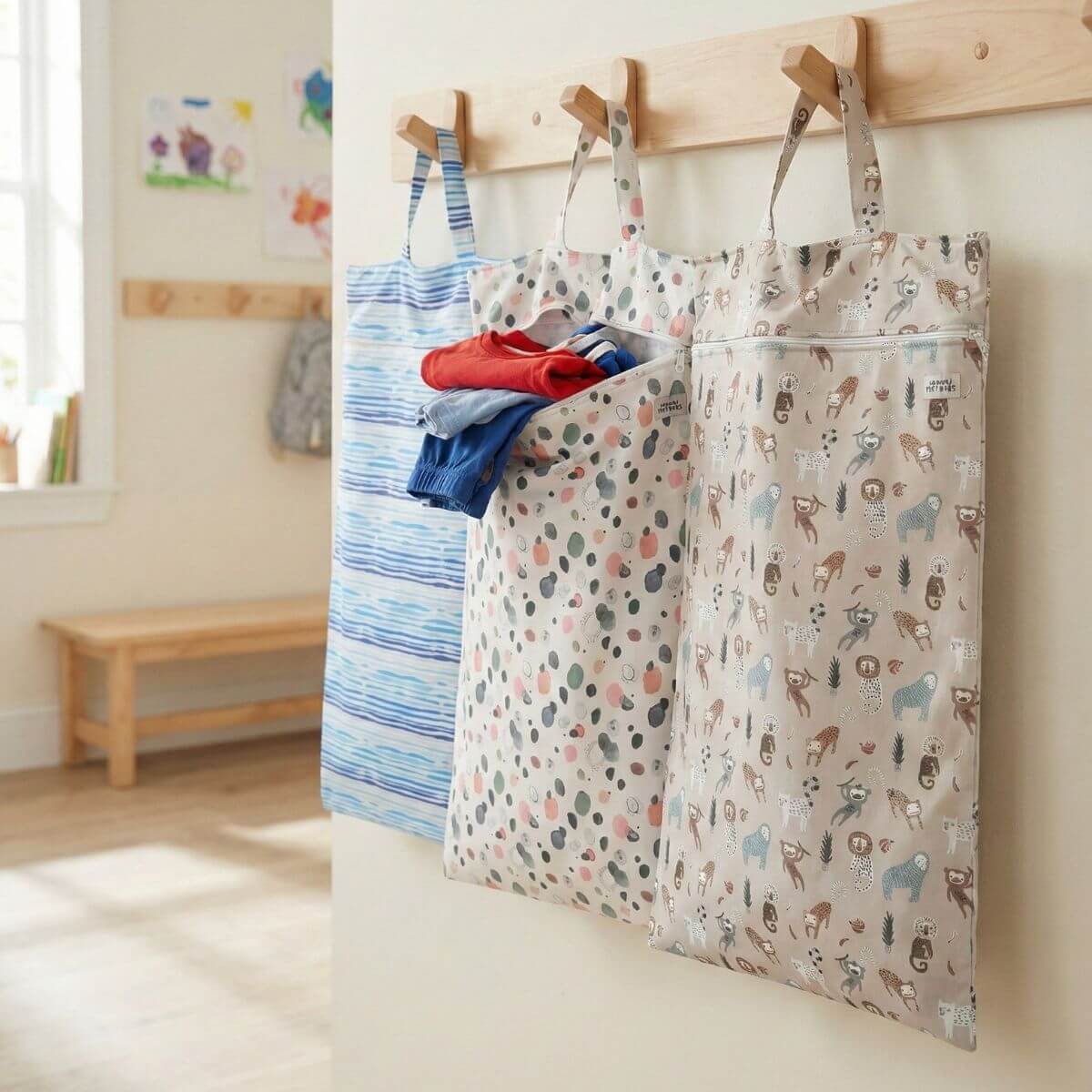 3 הדגמים של תיקי SNAZZIBAG תלויים