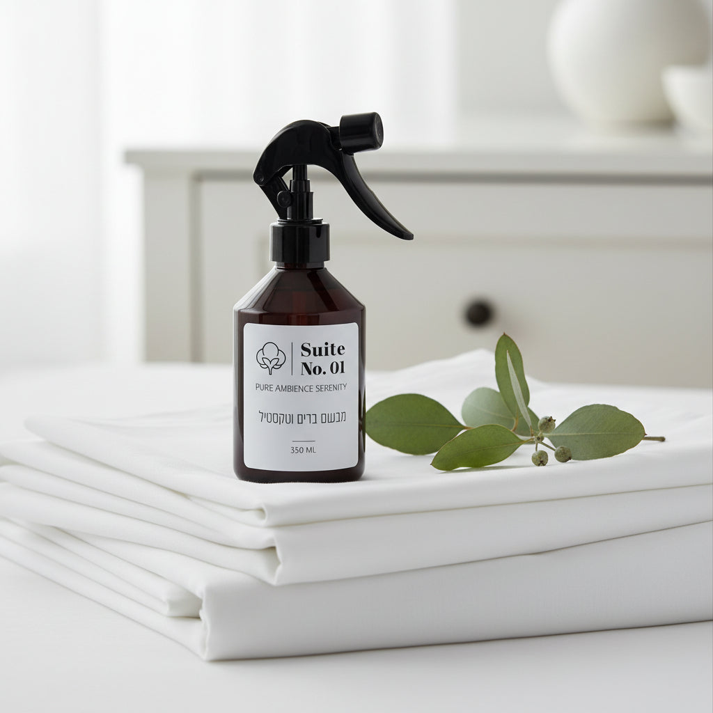 מבשם בדים וטקסטיל על בסיס מים ותמציות ריח בריח בית מלון