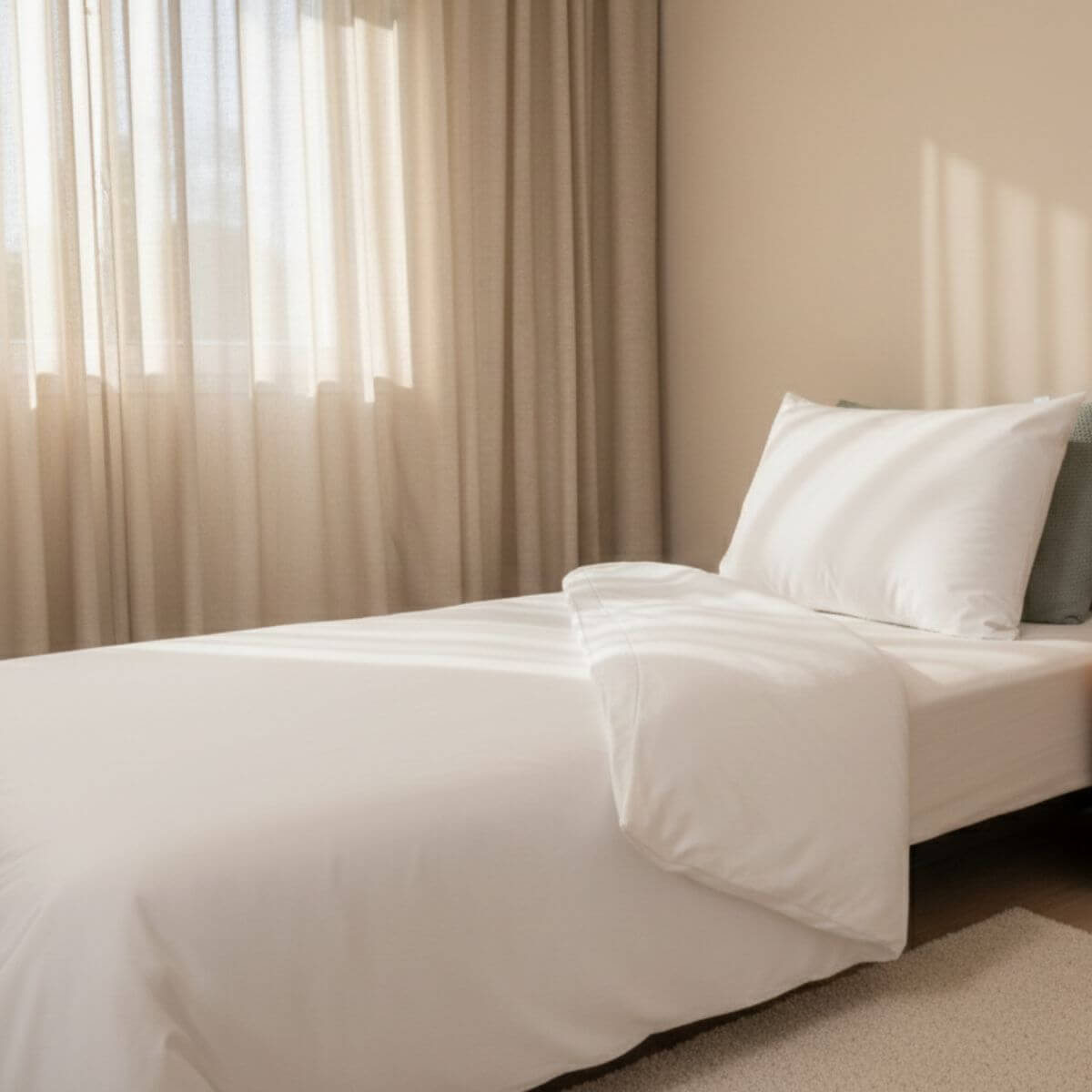 מגן לשמיכת פוך יחיד של ברולי – הגנה מלאה לשמיכה, מראה נקי והתאמה מושלמת למיטה