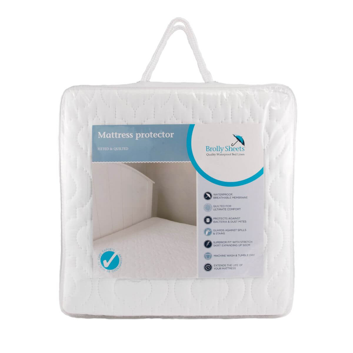 מגן מזרן ברולי מכותנה עם כיסוי מלא, להגנה יעילה מנוזלים ולשמירה על מזרן נקי