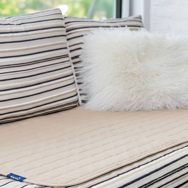 מגן מושב גדול של ברולי צבע מוקה בהיר