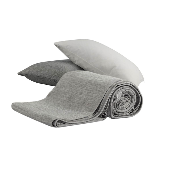 מארז מצעים זוגי – שמיכה זוגית ושתי ציפיות לשינה קרירה ונוחה